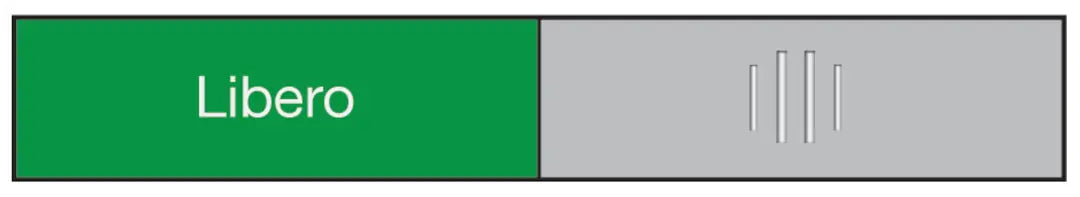 BEREC Türschild 37,4x152mm 314.089 Alu, Libero-Occupato