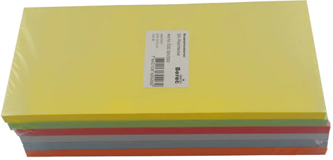 BEREC Karten 6-farbig ass. 530.SK300 Rechteck 205x95mm 300 Stk.