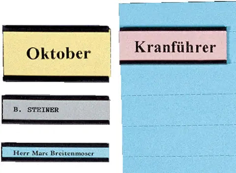 BEREC Magnetetikettenträger 10x60mm ET 16/20 U-Profil 20 Stück