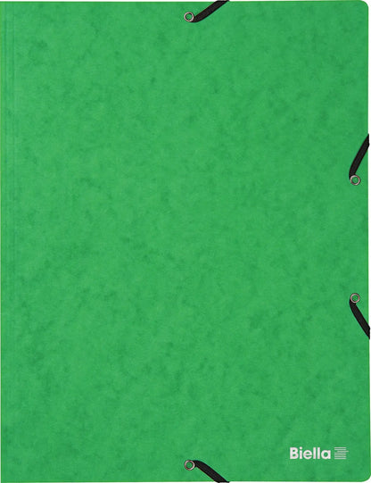 BIELLA Gummibandmappe A4 17840130U grün, 355gm2 200 Bl.
