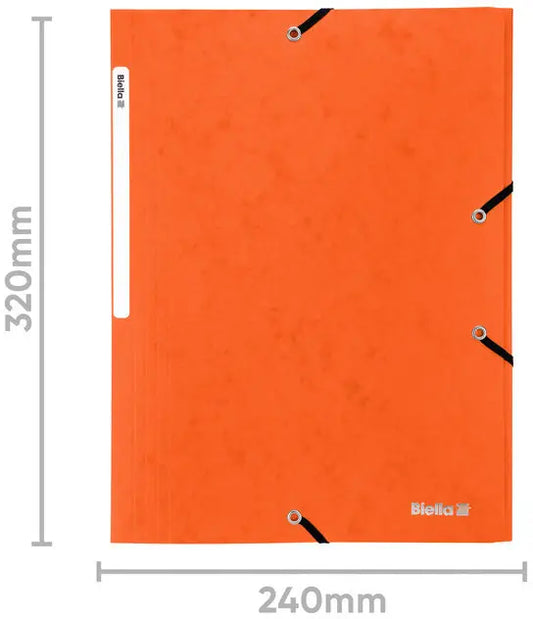 BIELLA Gummibandmappe A4 17840135U orange, 355gm2 200 Bl.