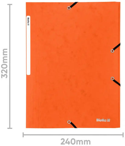 BIELLA Gummibandmappe A4 17840135U orange, 355gm2 200 Bl.