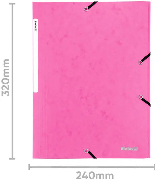 BIELLA Gummibandmappe A4 17840140U rosa, 355gm2 200 Bl.
