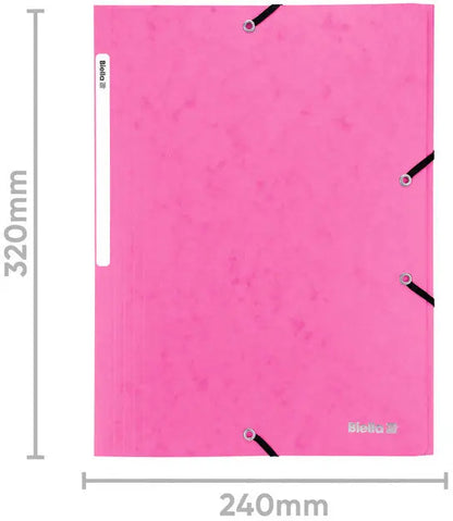 BIELLA Gummibandmappe A4 17840140U rosa, 355gm2 200 Bl.
