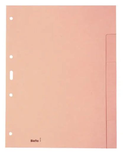 BIELLA Kartonregister A4 19640500U braun blanko 5-teilig