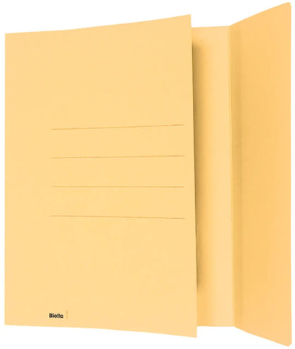 BIELLA Einlagemappe m. Klappe A4 25040120U gelb 240g/m2 50 Stück