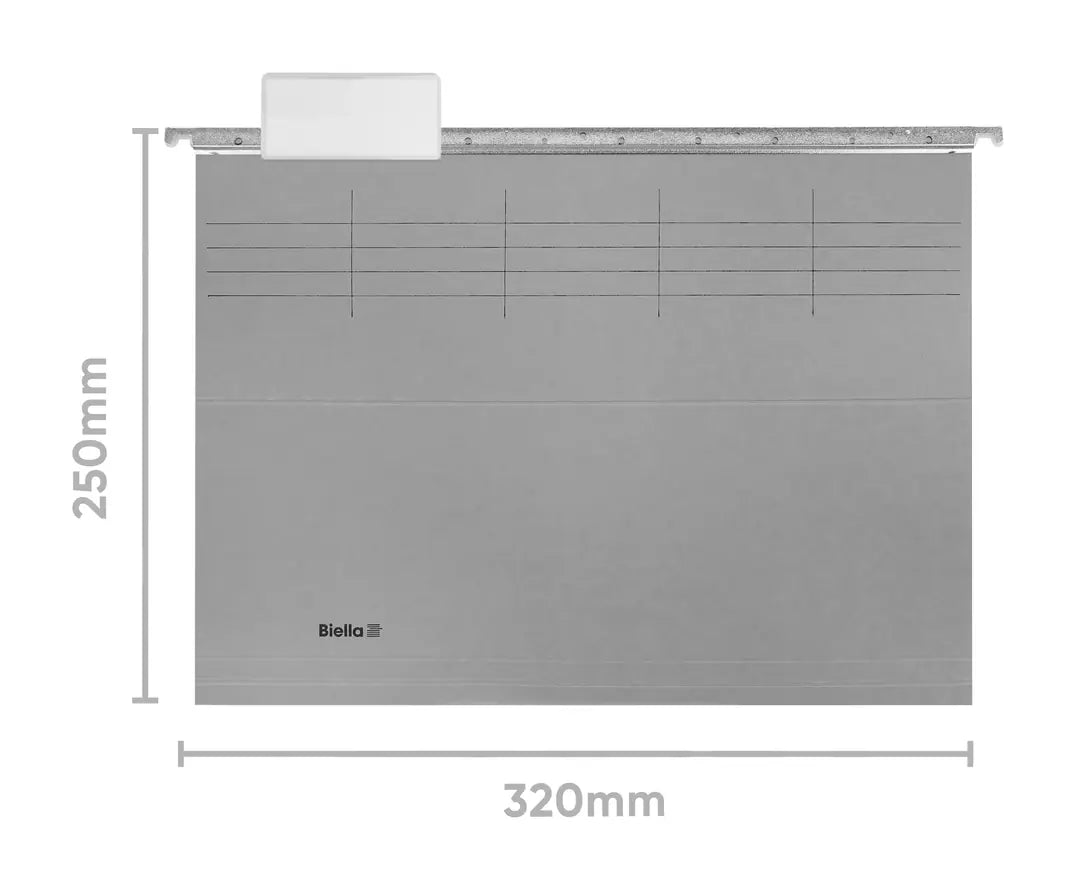 BIELLA Hängemappen-Set A4 27125525U grau 32x25cm 25 Stück