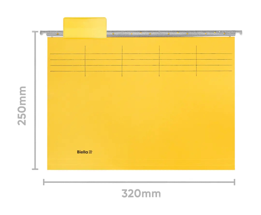 BIELLA Register-Hängemappen-Set A4 27143020U gelb 32x25cm 10 Stück