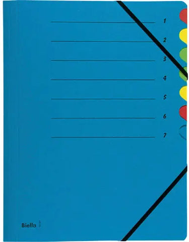 BIELLA Fächermappe A4 32840705U blau 7-teilig