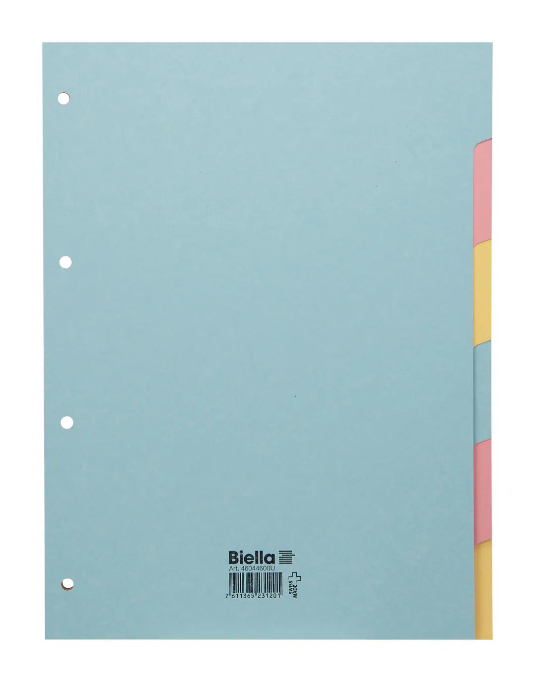 BIELLA Kartonregister A4 46044600U pastell 6-teilig