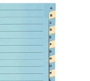 BIELLA Kartonregister 210g A4 46244400U blau/gelb A-Z 24-teilig