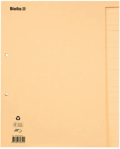 BIELLA Bauabrechnungsregister A4 46442600U braun blanko 26-teilig