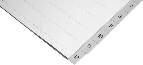 BIELLA Register PP A4 47141200U grau 1-12