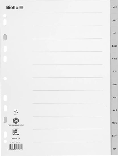 BIELLA Register PP A4 47141491U grau Déc-Jan FR