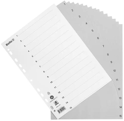 BIELLA Register PP A4 47141500U grau 1-15