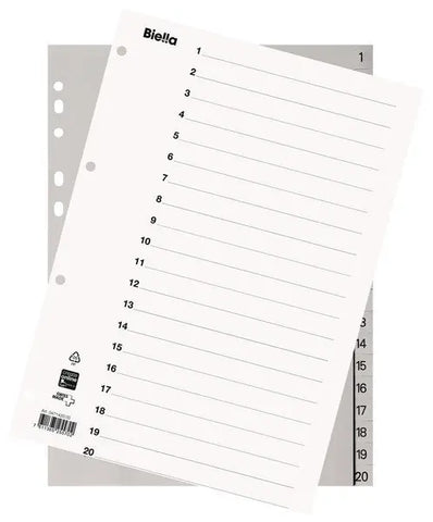 BIELLA Register PP A4 47142000U grau 1-20