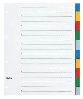 BIELLA Register PP A4+ 47901000U farbig 10-teilig