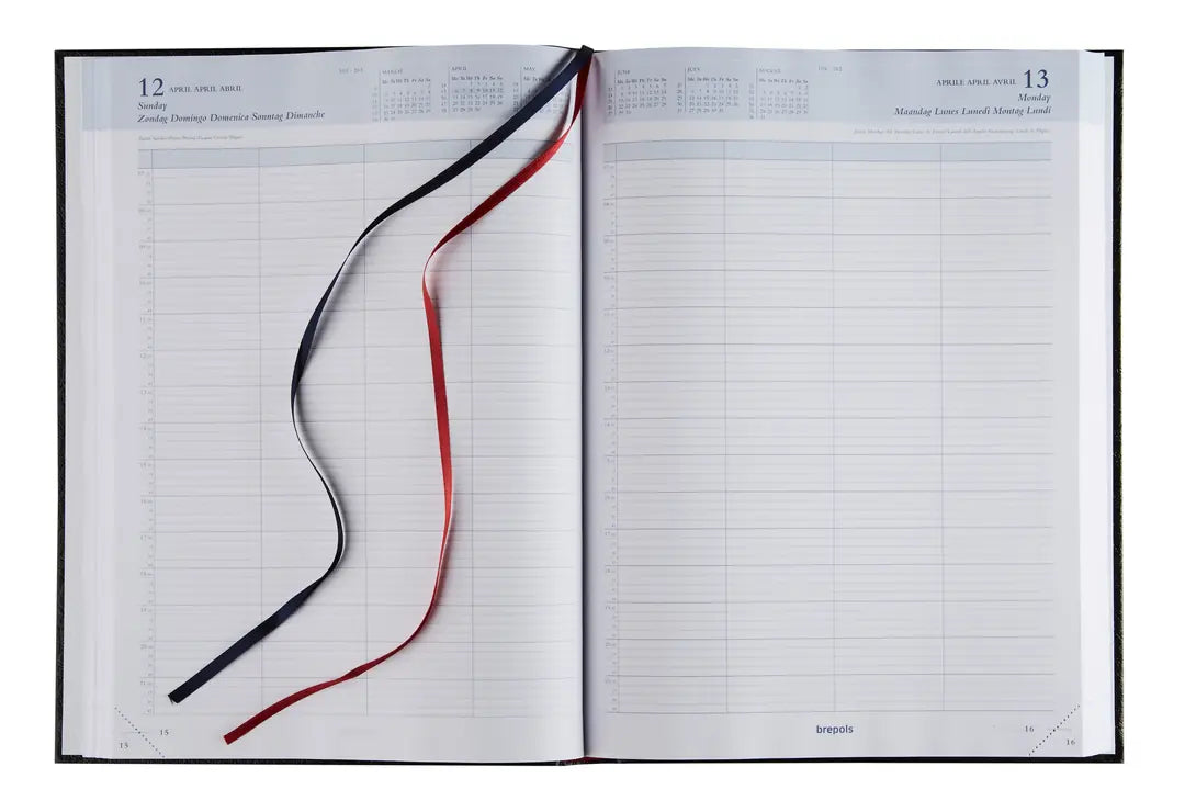 BREPOLS Agenda Bremax 1 Santex 2025 0.001.1345 1T/1S schwarz 21x29cm