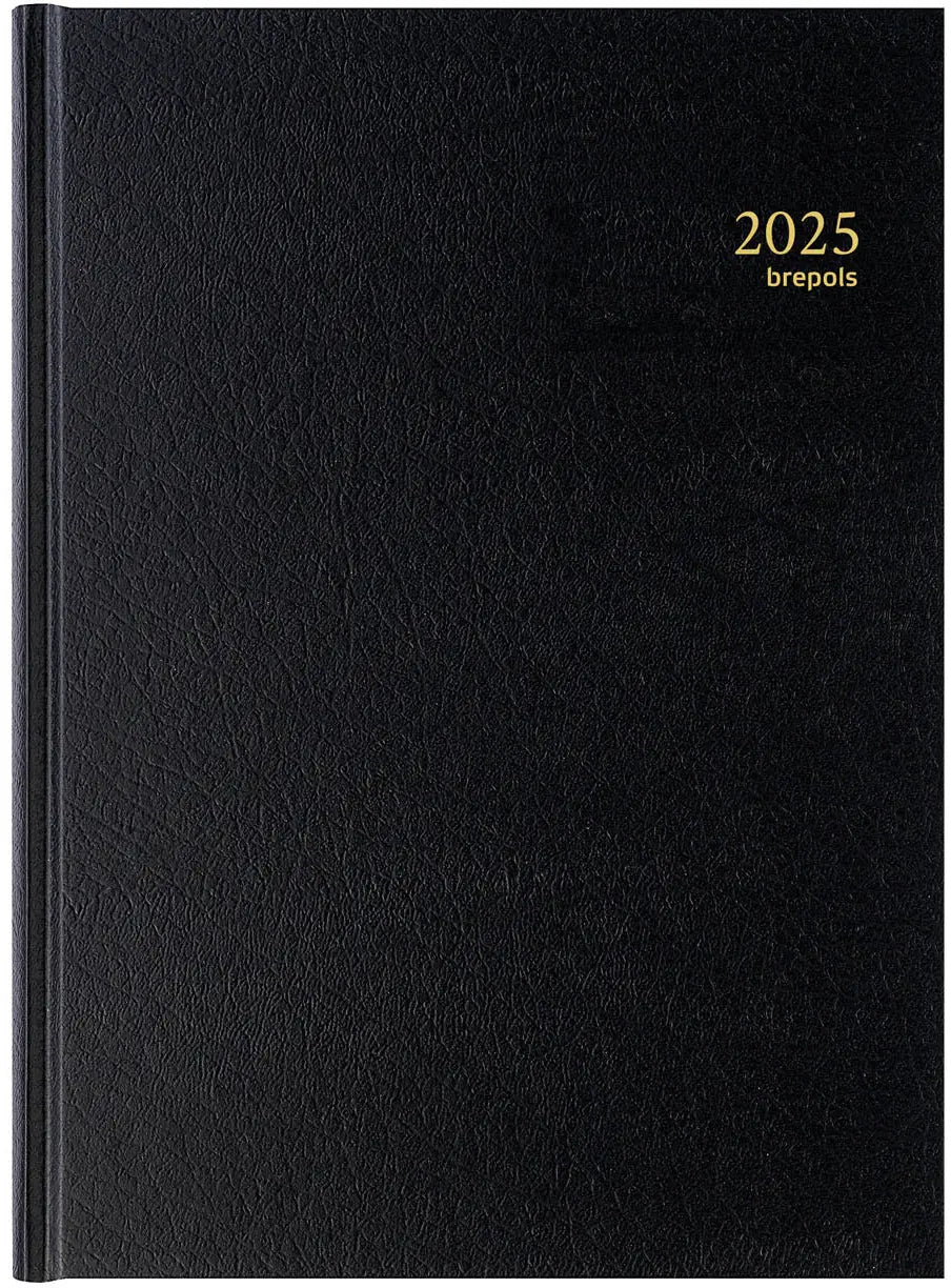 BREPOLS Agenda Bremax 1 Santex 2025 0.001.1345 1T/1S schwarz 21x29cm