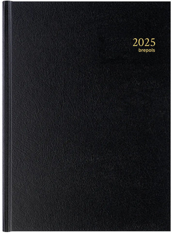 BREPOLS Agenda Bremax 1 Santex 2025 0.001.1345 1T/1S schwarz 21x29cm
