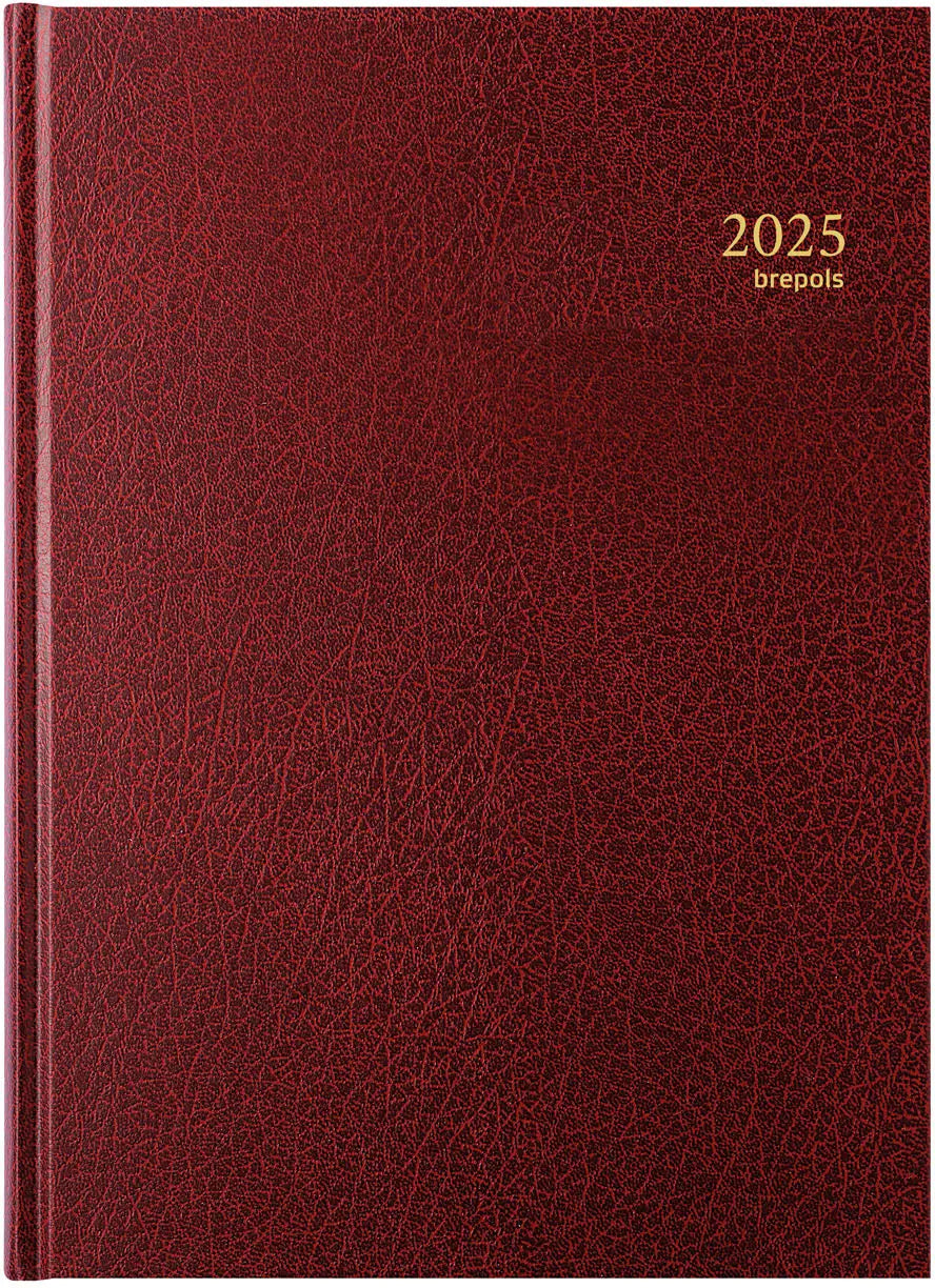 BREPOLS Agenda Bremax 1 Santex 2025 0.001.1345 1T/1S bordeaux 21x29cm