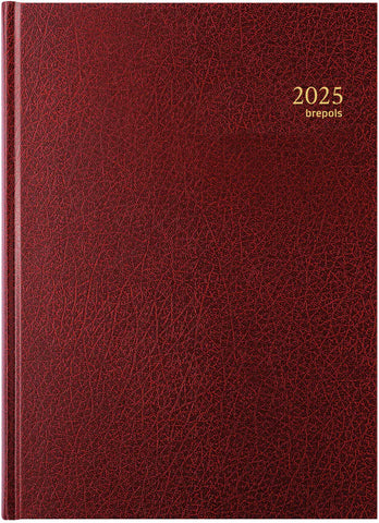 BREPOLS Agenda Bremax 2 Santex 2025 0.002.1345 1T/2S bordeaux 21x29cm