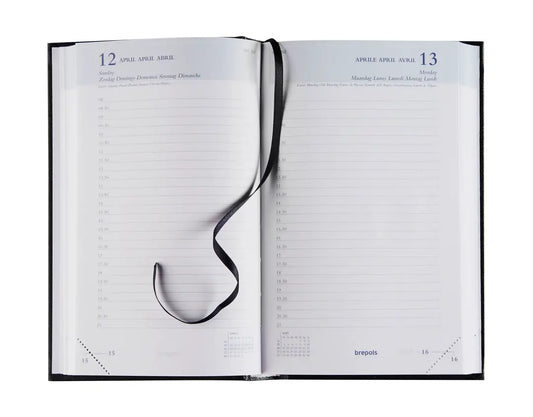 BREPOLS Agenda Brefix Lima 2025 0.016.1256 1T/1S blau 11.3x18.2cm