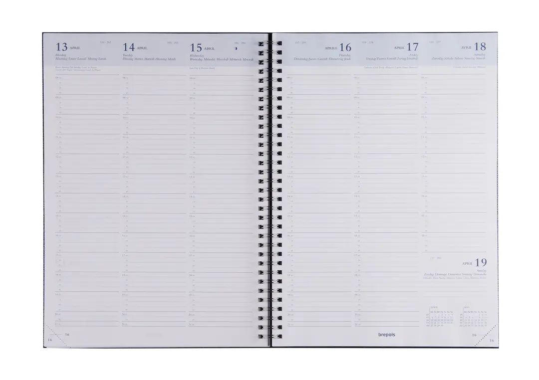BREPOLS Agenda Omega 30 Kazar 2025 0.030.0685 1W/2S schwarz 21x29cm