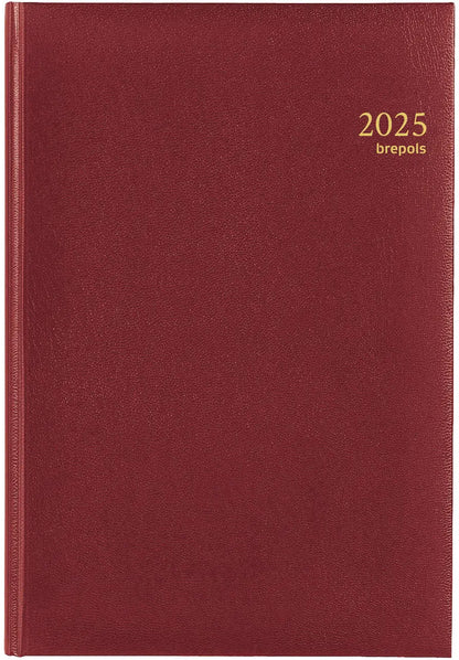 BREPOLS Agenda Omega Lima Kul. 2025 0.030.1256 1W/2S bordeaux 21x29cm