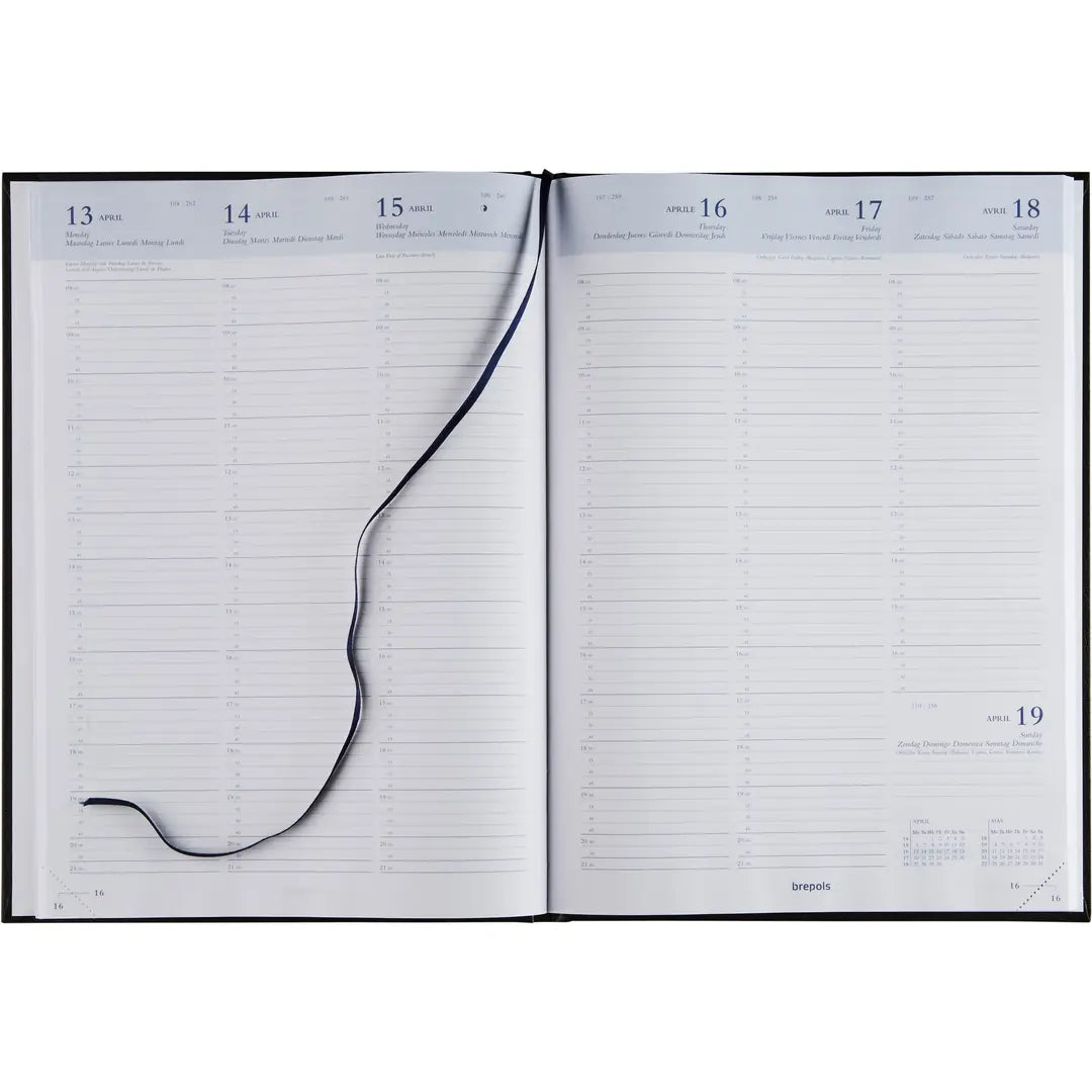 BREPOLS Agenda Omega Lima Kul. 2025 0.030.1256 1W/2S blau 21x29cm