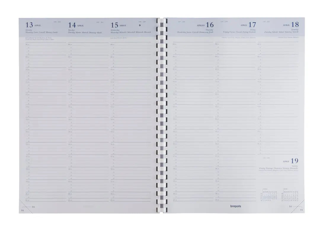 BREPOLS Agenda Omega Capri Kul. 2025 0.030.2582 1W/2S schwarz 21x29cm