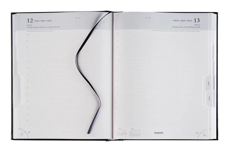 BREPOLS Agenda Ambassador Lima 2025 0.116.1256 1T/1S schwarz 17x22cm