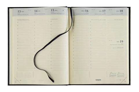 BREPOLS Agenda Timing 0136 Lima 2025 0.136.1256 1W/2S schwarz 17.1x22cm
