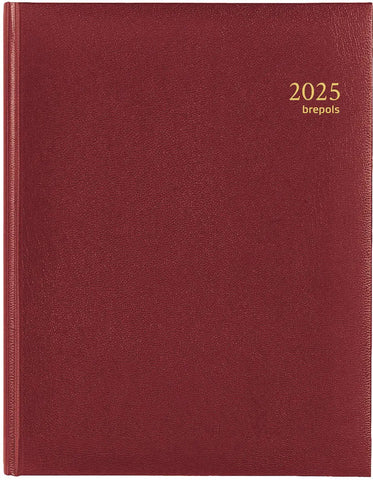 BREPOLS Agenda Timing Lima Kul. 2025 0.136.1256 1W/2S bordeaux 17.1x22cm