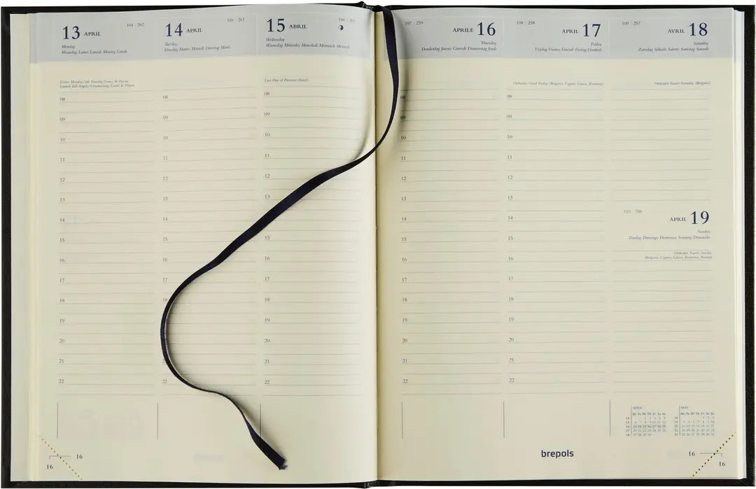 BREPOLS Agenda Timing 0136 Lima 2025 0.136.1256 1W/2S blau 17.1x22cm
