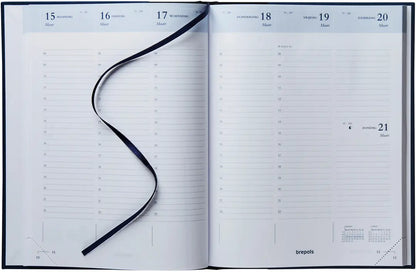 BREPOLS Agenda Timing Lima 2025 0.137.1256 1W/2S blau 17.1x22cm