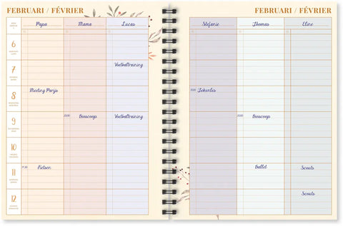 BREPOLS Agenda de la Famille 2024 0.166.2915 1W/2S grün 16.8x22cm