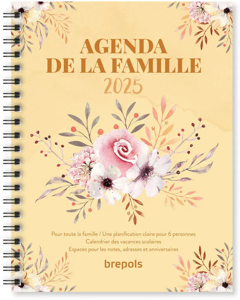 BREPOLS Agenda de la Famille 2024 0.166.2915 1W/2S grün 16.8x22cm
