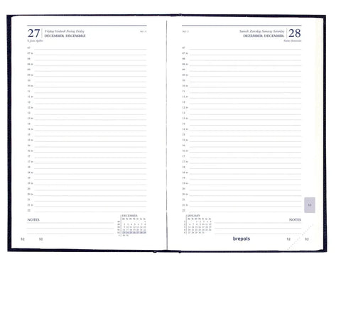BREPOLS Agenda Saturnus Luxe Lima 2025 0.216.1256 1T/1S schwarz 13.3x20.8cm