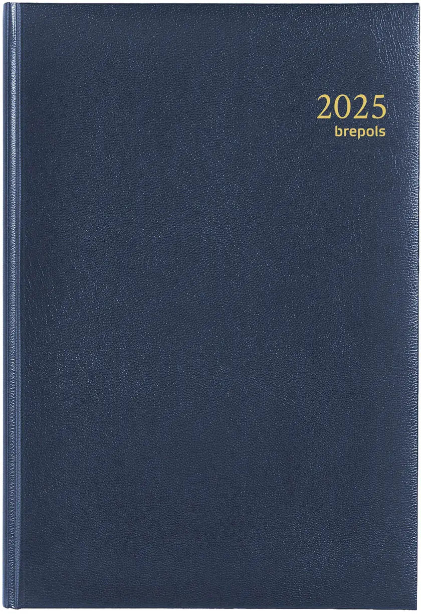 BREPOLS Agenda Minister Lima 2025 0.218.1256 1T/1S blau 14.8x21cm