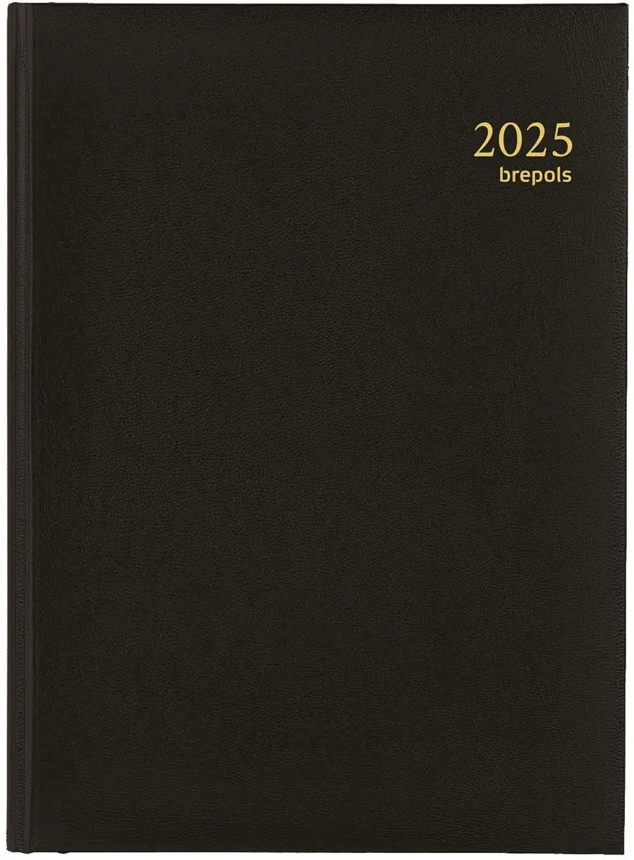BREPOLS Agenda Euro Lima 2025 0.224.1256 1T/1S schwarz 14.8x21cm