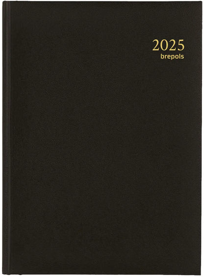 BREPOLS Agenda Euro Lima 2025 0.224.1256 1T/1S schwarz 14.8x21cm