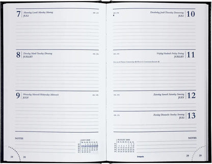 BREPOLS Agenda Saturnus 231 Lima 2025 0.231.1255 1W/2S schwarz 13.5x21cm