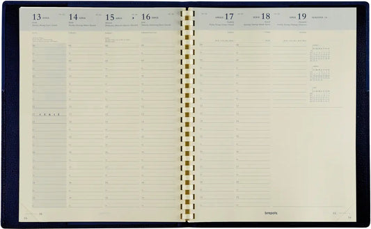 BREPOLS Agenda Omega 27 Genova 2025 0.234.2052 1W/2S schwarz 21x27cm