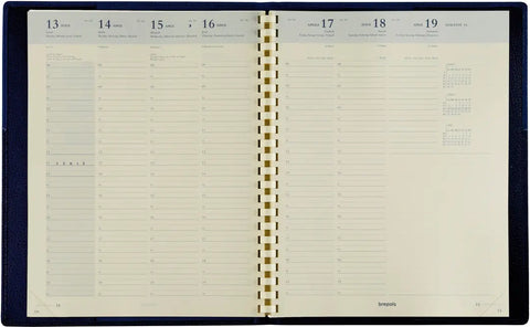 BREPOLS Agenda Omega 27 Genova 2025 0.234.2052 1W/2S schwarz 21x27cm