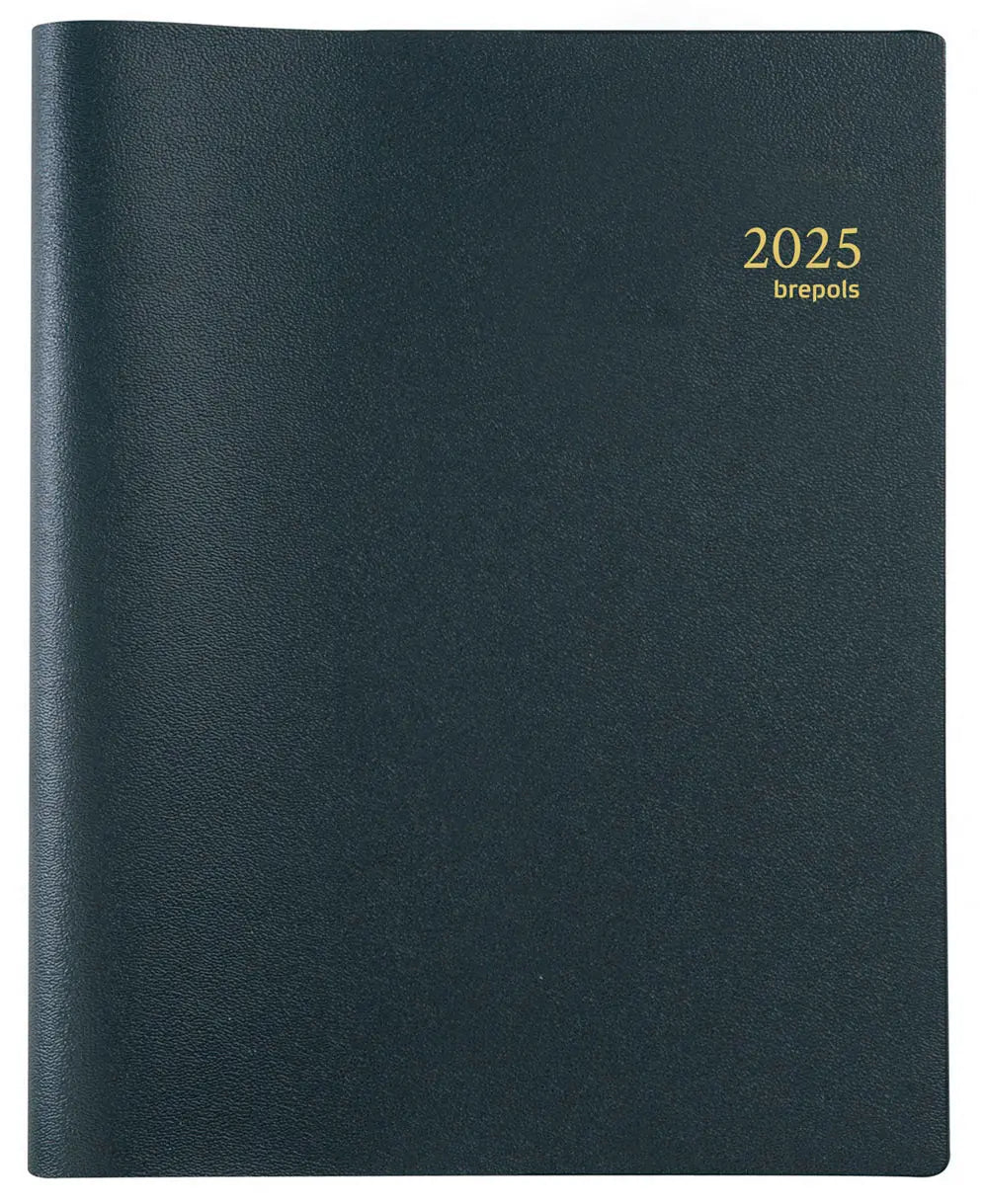 BREPOLS Agenda Omega 27 Genova 2025 0.234.2052 1W/2S schwarz 21x27cm
