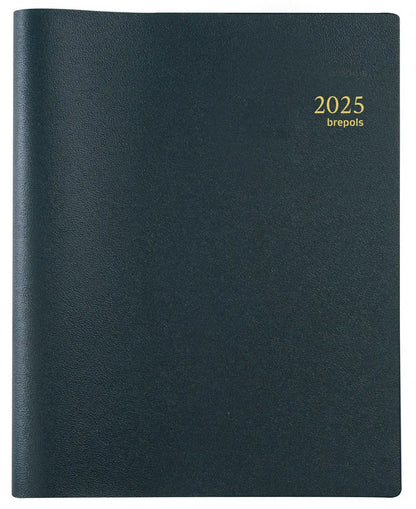 BREPOLS Agenda Omega 27 Genova 2025 0.234.2052 1W/2S schwarz 21x27cm
