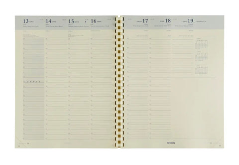 BREPOLS Agenda Omega 27 Ersatz 2025 0.234.9900 1W/2S weiss 21x27cm