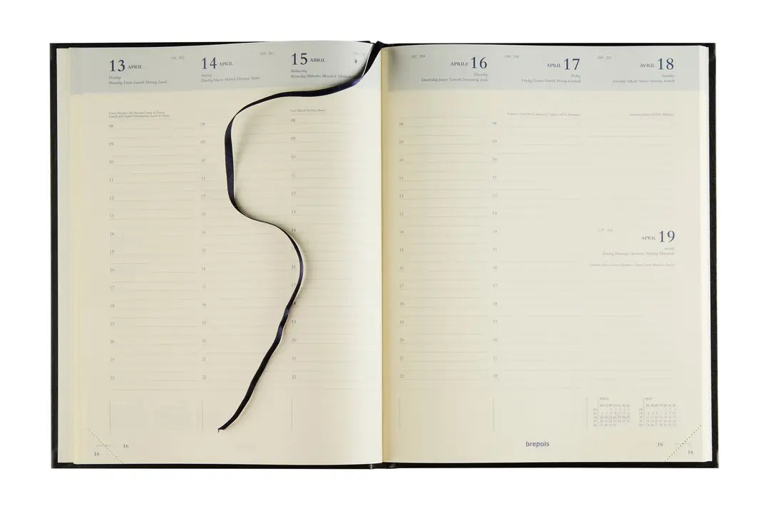 BREPOLS Agenda Concorde Lima Ku. 2025 0.240.1256 1W/2S schwarz 21x27cm