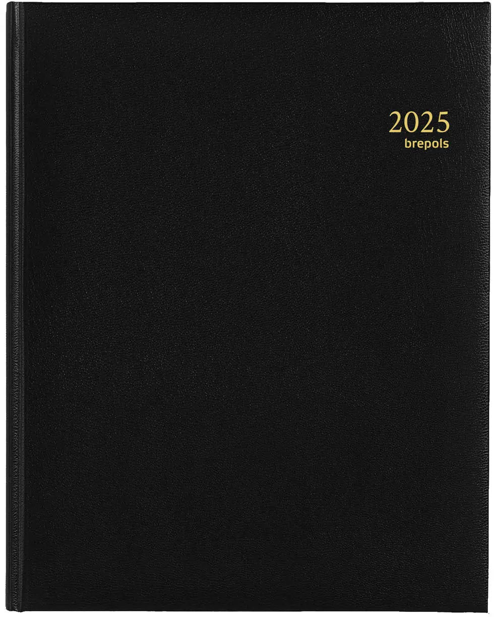 BREPOLS Agenda Concorde Lima Ku. 2025 0.240.1256 1W/2S schwarz 21x27cm